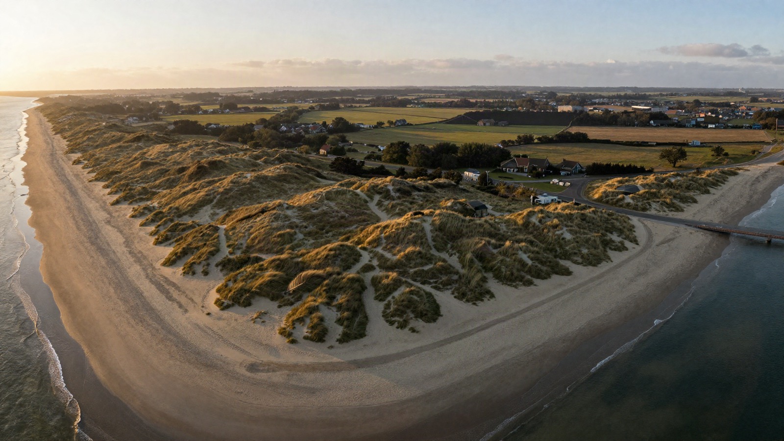 GEO Bureau Noord-Holland — Triple Nine Digital Aerial cinematische view van Noord-Holland kustlijn en platteland