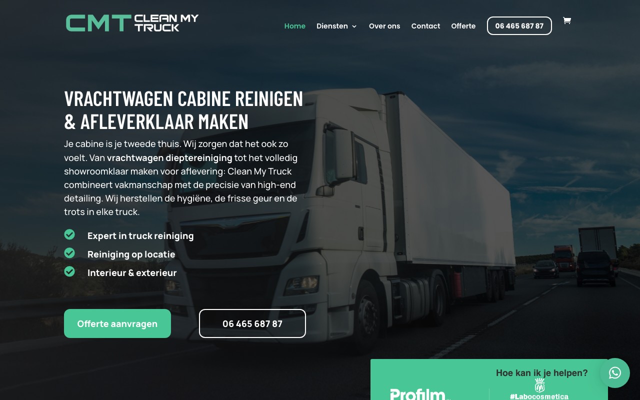 CleanMyTruck.nl: Vrachtwagencabine reiniging